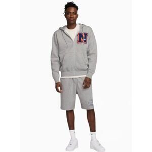 Nike‎ Men’s Classic Grey Club Fleece Largo Logo Graphic Full Zip Hoodie NWT Sz M